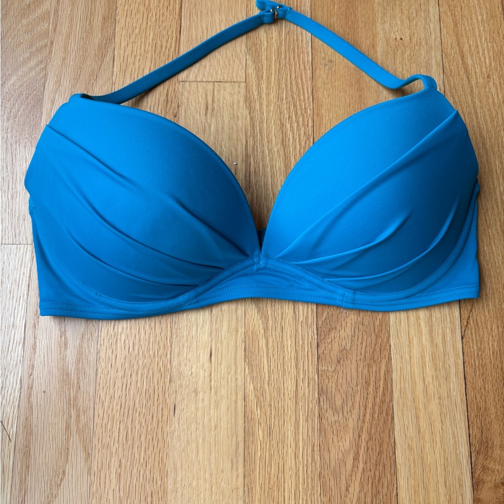 Victoria's Secret Blue Bikini Top 34D